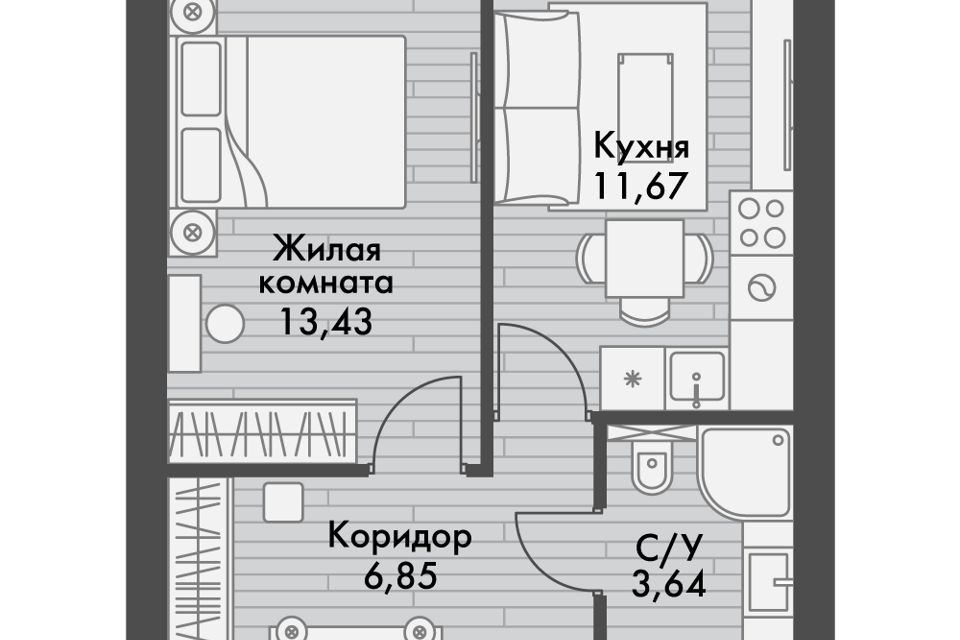 квартира р-н Зеленодольский посёлок Октябрьский фото 1