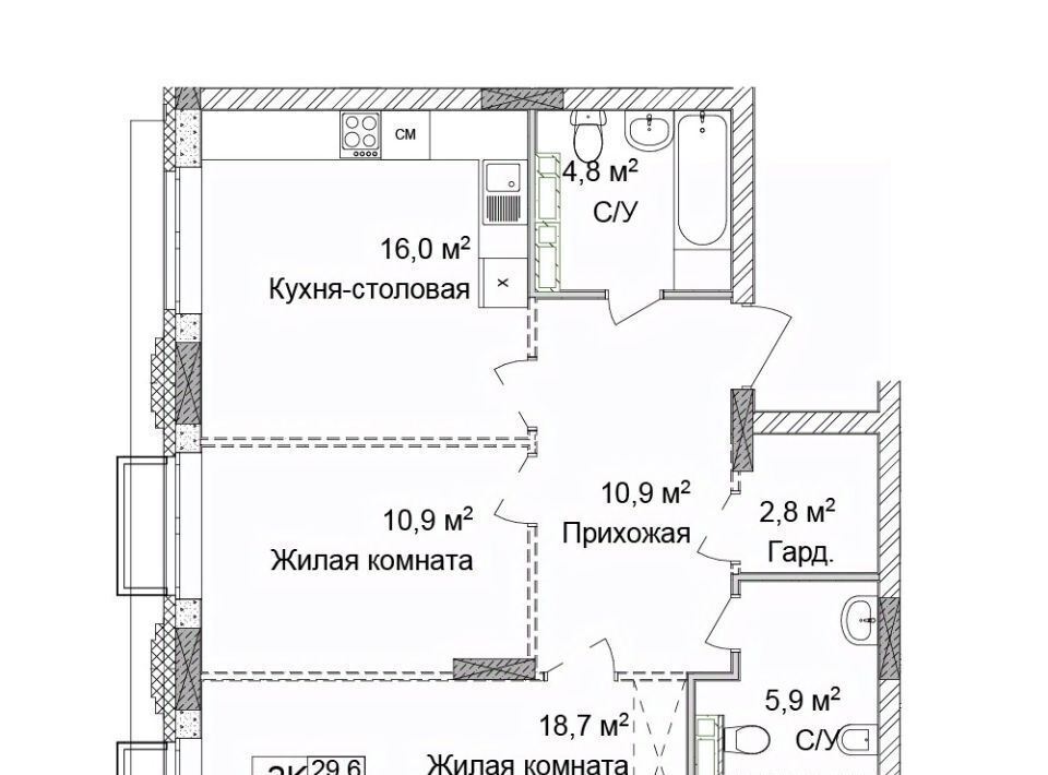 квартира г Нижний Новгород Горьковская ЖК Дельвиг фото 1