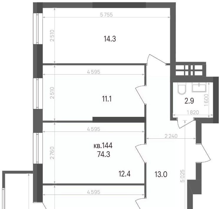 квартира г Казань р-н Кировский ул Бирюзовая 1 фото 1