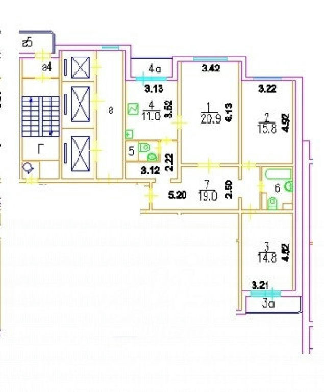 квартира г Москва метро Кузьминки ул Окская 3к/1 фото 6