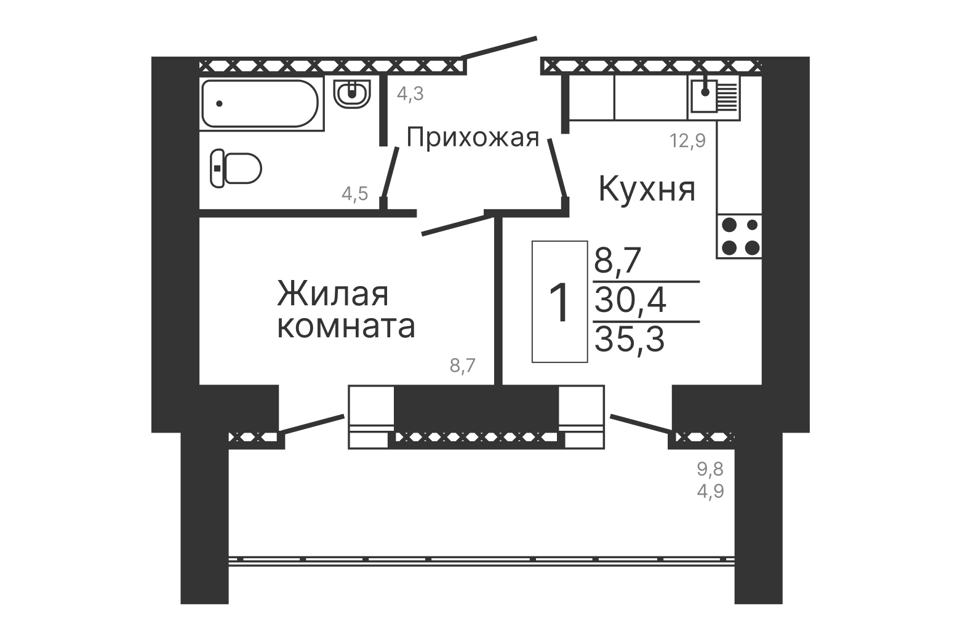 квартира г Благовещенск ул Конная 79 городской округ Благовещенск фото 1