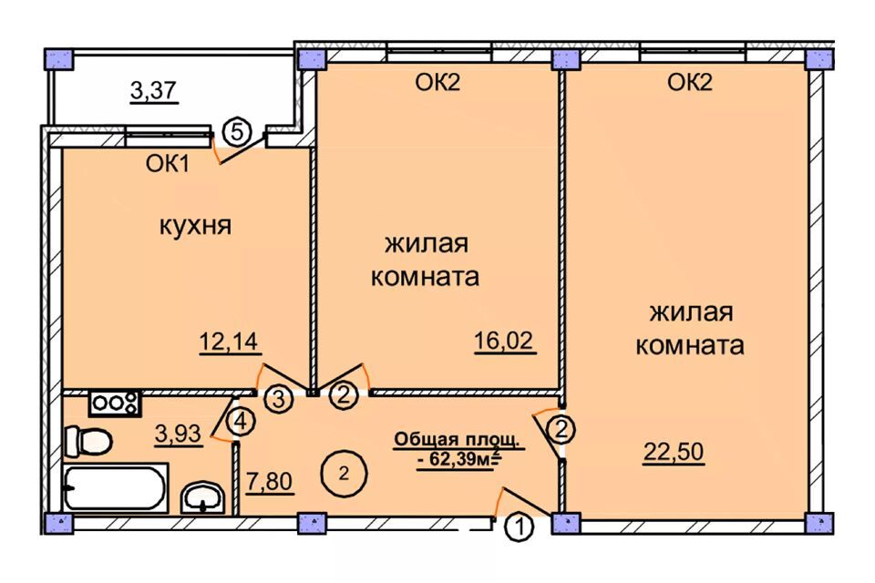 квартира г Семенов ул Спортивная 82 городской округ Семёновский фото 1