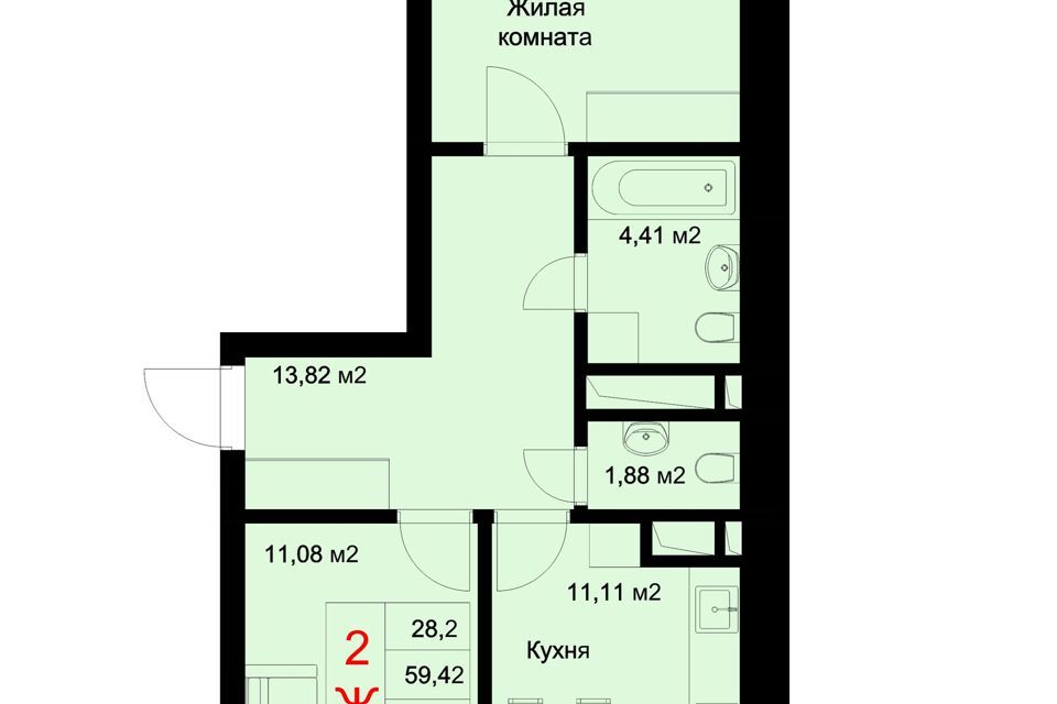 квартира г Казань ул Рауиса Гареева 78 городской округ Казань фото 1