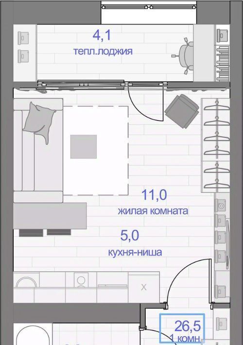 квартира г Красноярск р-н Кировский ул Кутузова 2 фото 1