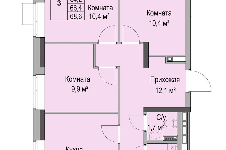 квартира г Ижевск пер Ботеневский городской округ Ижевск фото 1