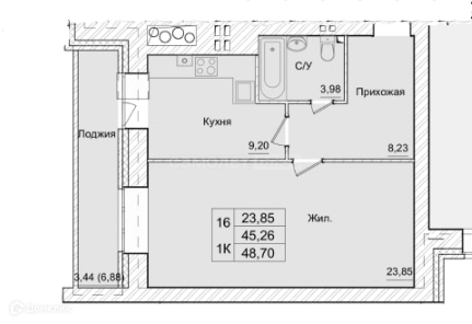 квартира г Калуга проезд 3-й Академический 8 городской округ Калуга фото 4