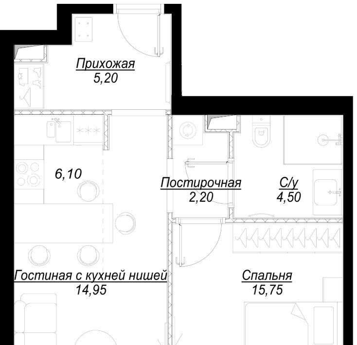 квартира г Москва метро Спортивная 1-й Сетуньский проезд, вл 6 фото 1