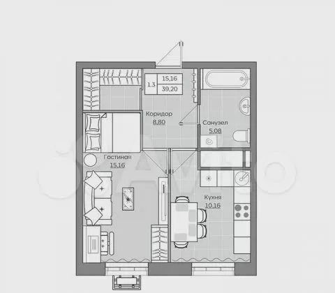 квартира г Казань Дубравная тракт Оренбургский 6 корп. 4 фото 2