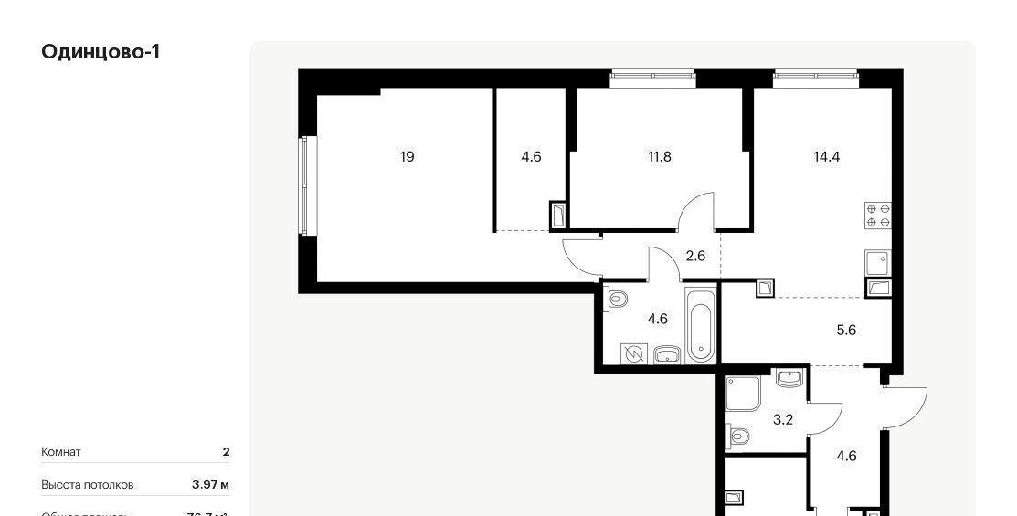 квартира г Одинцово ЖК Одинцово-1 Внуково фото 1