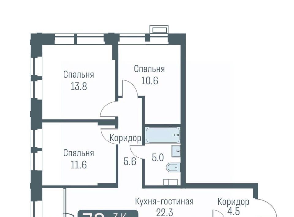 квартира г Новосибирск Студенческая ул Немировича-Данченко 145с/1 фото 1