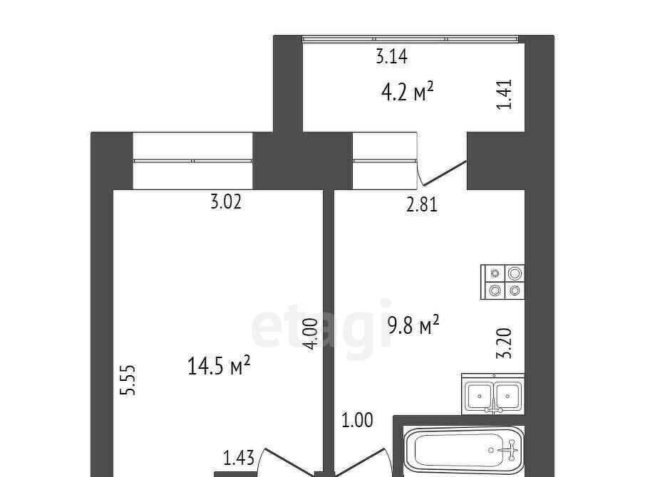 квартира г Йошкар-Ола с Семеновка ул Молодежная 15 фото 24