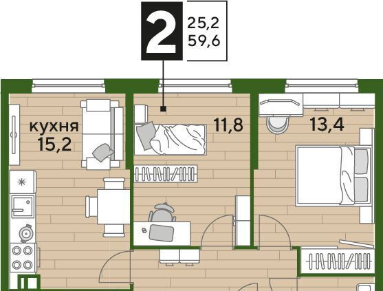 квартира г Краснодар р-н Прикубанский ул им. Анны Ахматовой фото 1