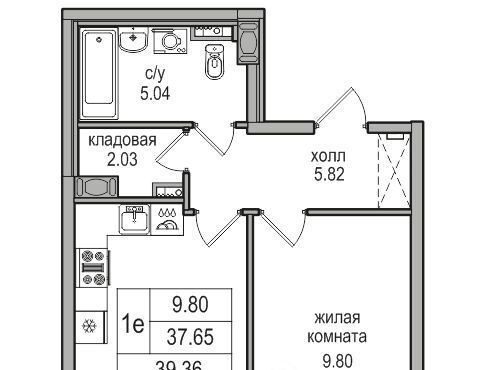 квартира г Санкт-Петербург п Парголово ул Заречная 52к/1 р-н Выборгский фото 1