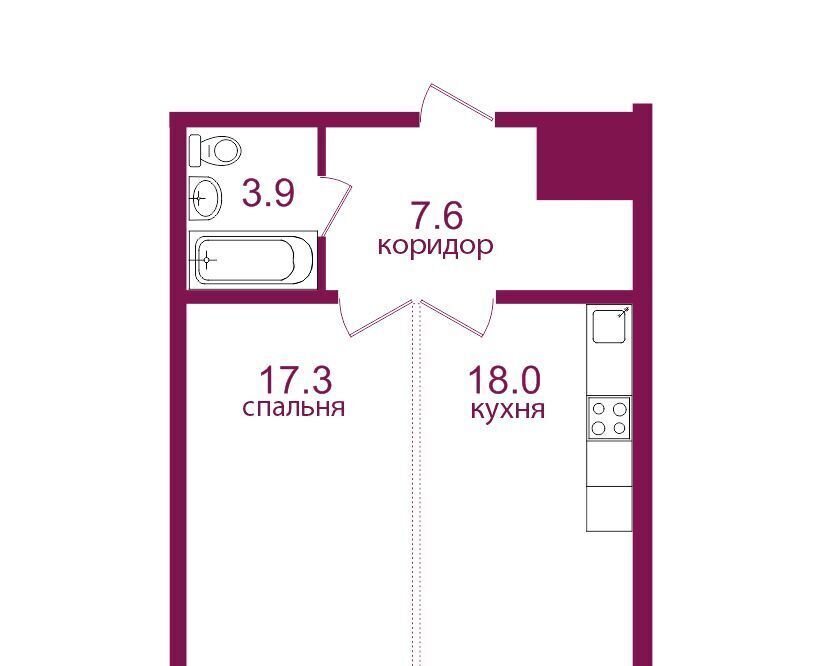 квартира г Иркутск р-н Правобережный мкр Топкинский ЖК «Видный-3» фото 1