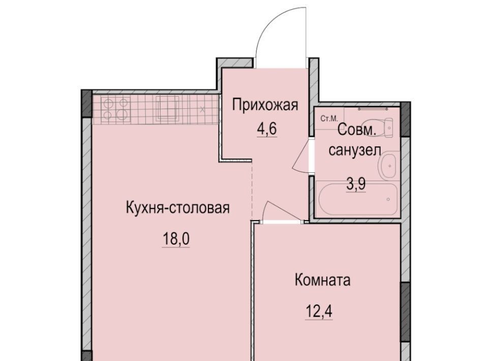 квартира г Казань ЖК «Ферма-2» Проспект Победы, жилмассив фото 1