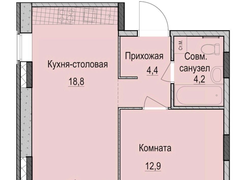 квартира г Казань ЖК «Ферма-2» Проспект Победы, жилмассив фото 1