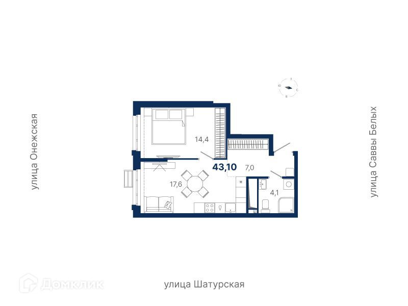 квартира г Новосибирск ул Шатурская 4 городской округ Новосибирск фото 1