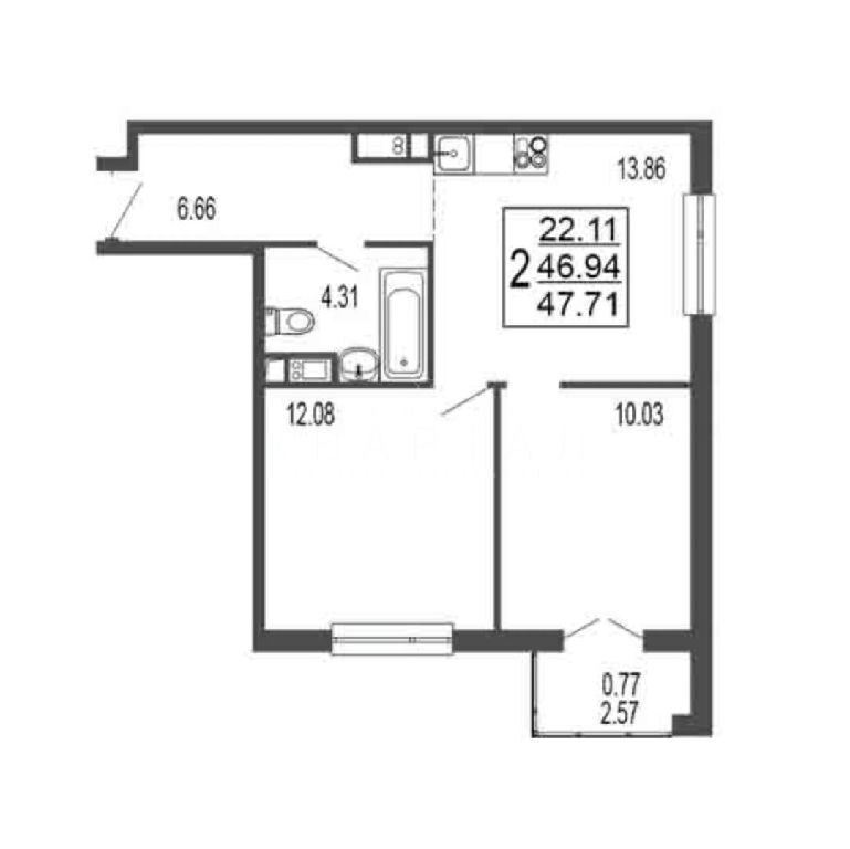 квартира г Лыткарино мкр 6-й 33 фото 2