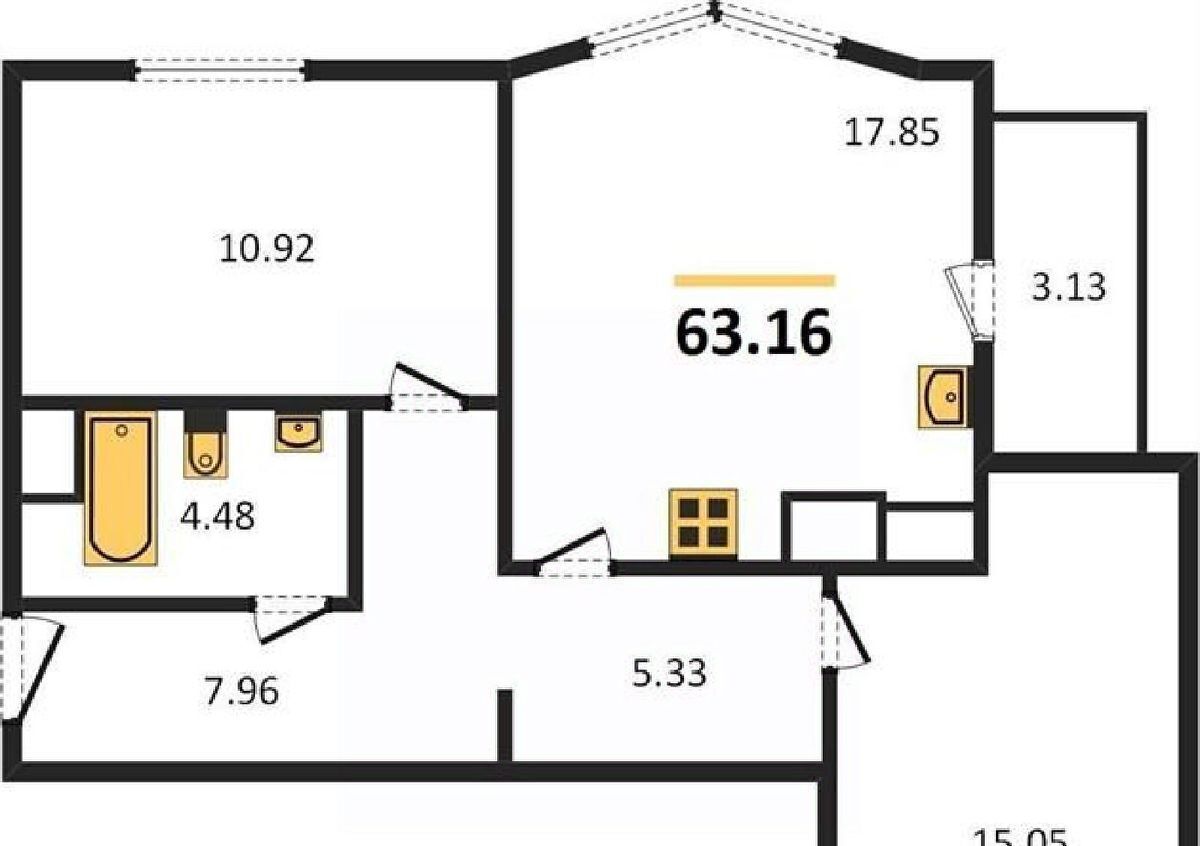 квартира г Калининград р-н Московский дом на Батальной фото 20