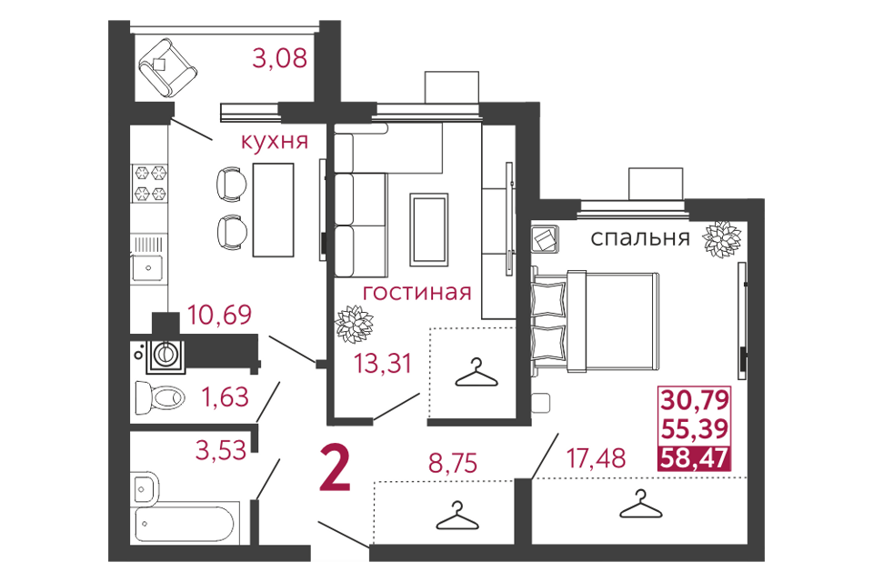 квартира г Пенза ул Высокая 14 городской округ Пенза фото 1