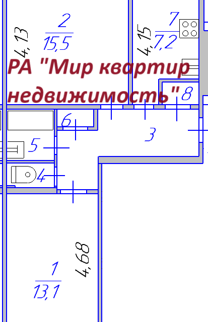 квартира г Североморск ул Душенова 8/7 городской округ Североморск фото 2