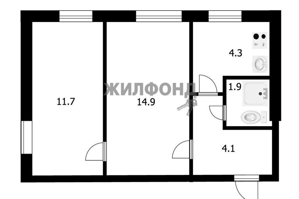 квартира г Новосибирск ул Планировочная 40 городской округ Новосибирск фото 8