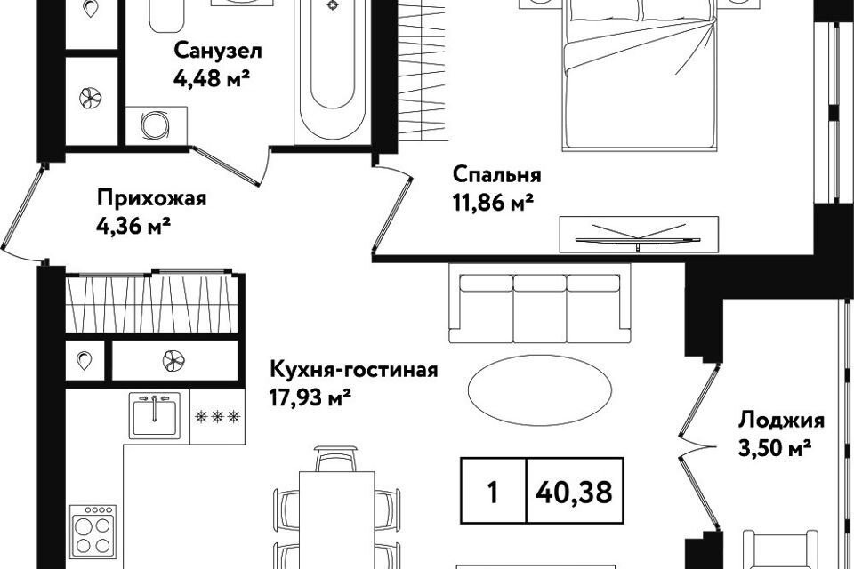 квартира г Тула ул Седова 26к/1 муниципальное образование Тула фото 8