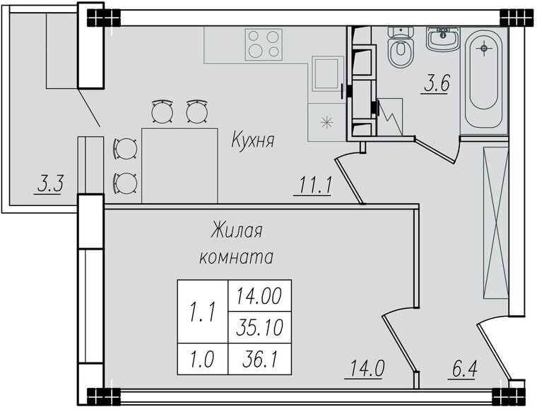 квартира г Курск р-н Центральный ул Энгельса 134б фото 2