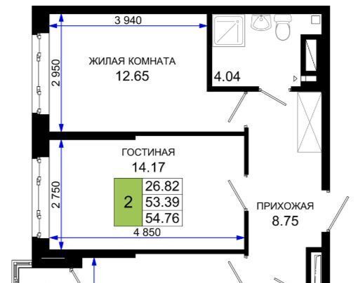 квартира г Ростов-на-Дону р-н Октябрьский пер Нефтекачка ЖК «Октябрь Парк» фото 1