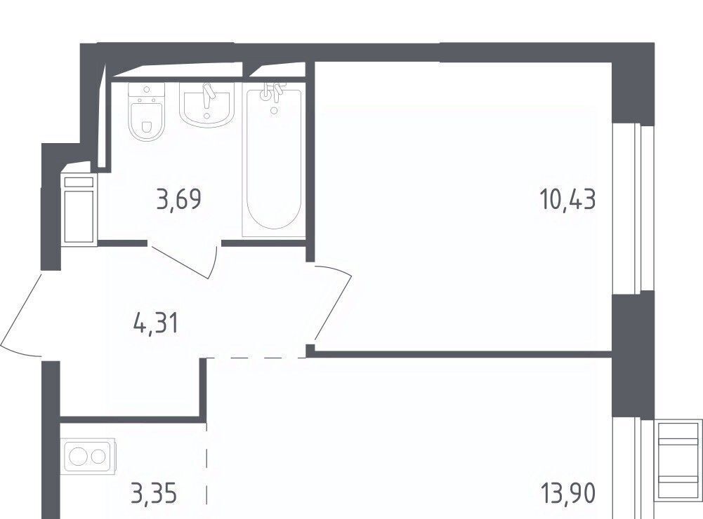 квартира г Москва п Кокошкино метро Рассказовка ул Аэростатная 6к/4 фото 1