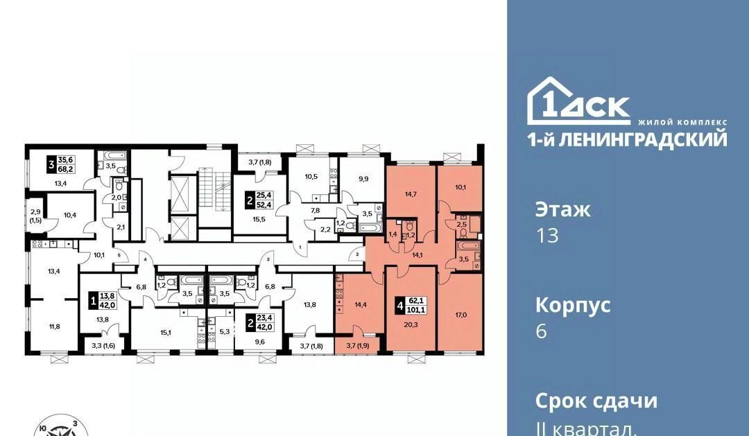 квартира г Москва метро Ховрино ЖК Первый Ленинградский фото 2