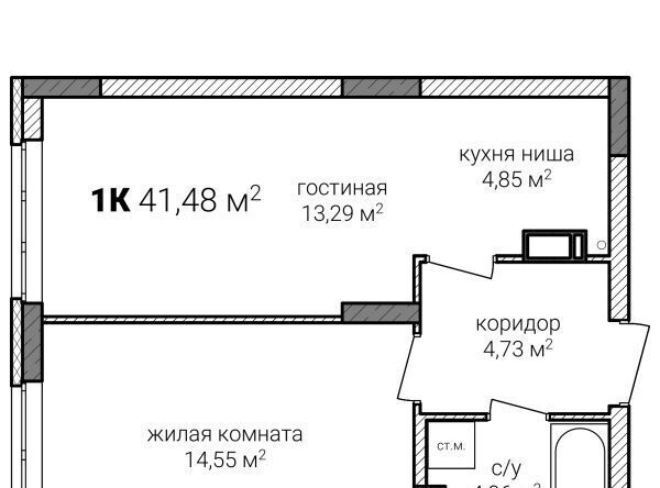 квартира г Нижний Новгород Горьковская ЖК Зенит-2 фото 1