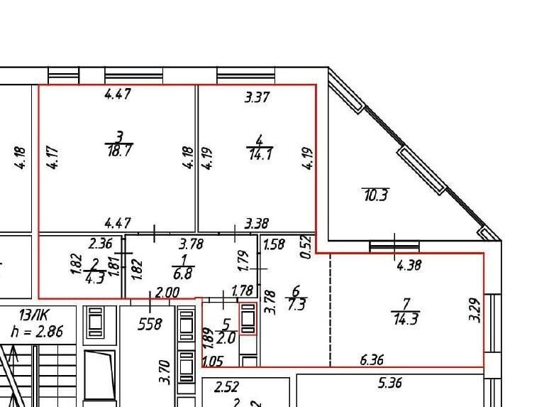 квартира г Санкт-Петербург наб Миклухо-Маклая 1к/1 Василеостровский район фото 2