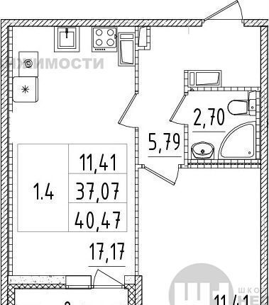 квартира г Санкт-Петербург метро Лесная ул Белоостровская 10к/1 фото 3