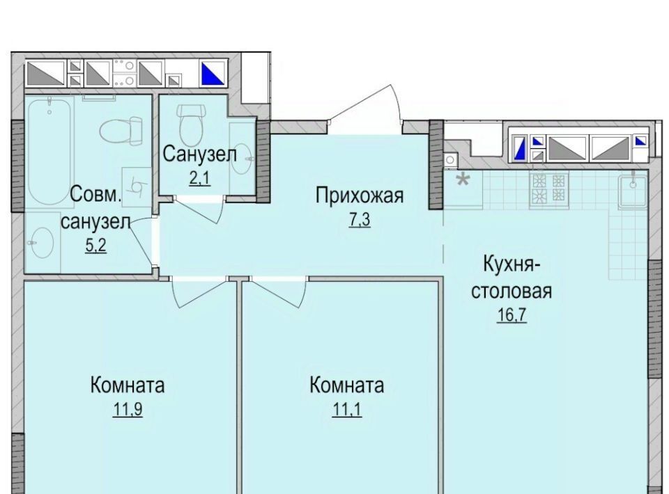 квартира г Ижевск р-н Устиновский Аэропорт ЖК «Хорошо» жилрайон фото 1