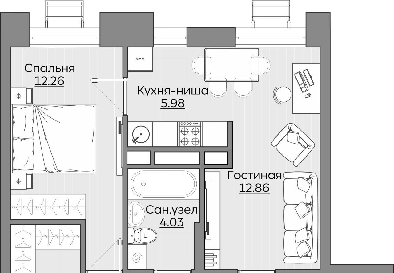 квартира г Казань Дубравная ЖК «Батталовский» фото 1