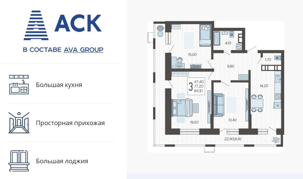 квартира г Краснодар р-н Прикубанский микрорайон 9-й километр ул Ярославская 115/4 фото 1