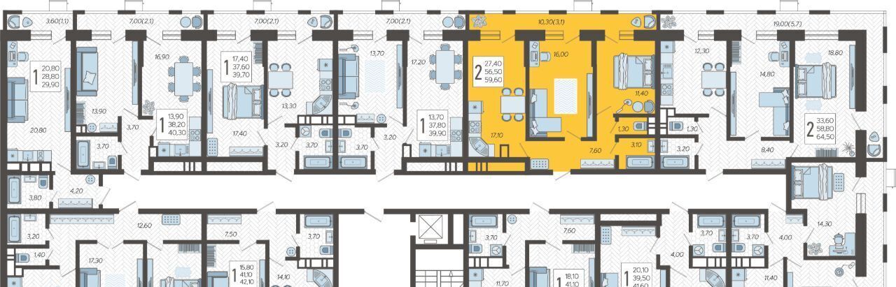 квартира г Краснодар р-н Прикубанский микрорайон 9-й километр ЖК Небо фото 2