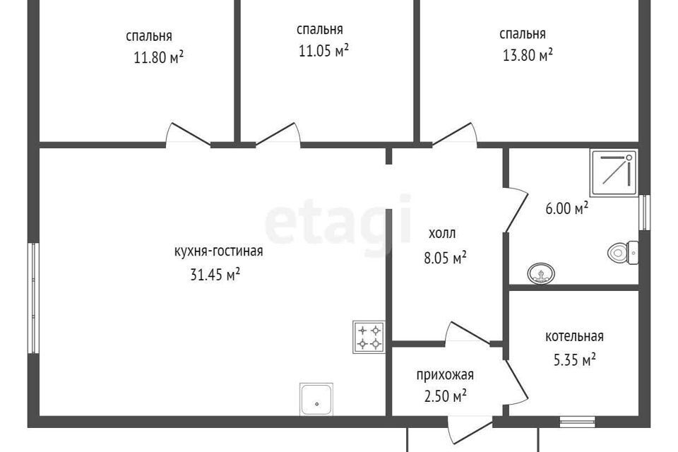 дом р-н Емельяновский село Дрокино фото 4