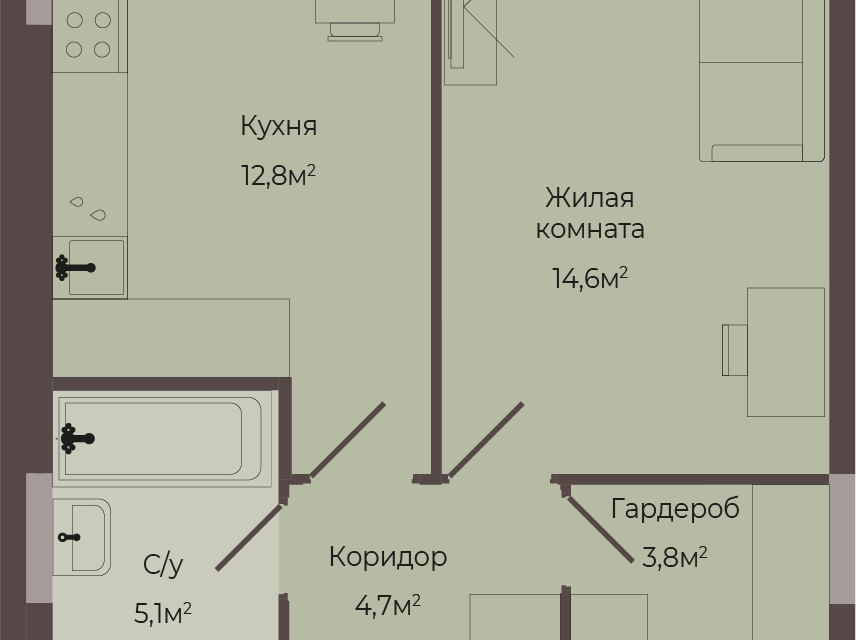 квартира г Нижний Новгород проезд 1-й городской округ Нижний Новгород фото 1