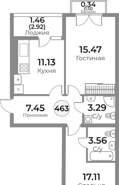 квартира г Калининград р-н Ленинградский ул Пригородная фото 1