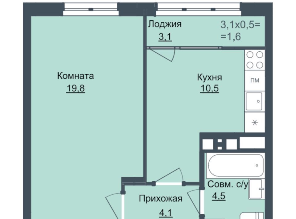 квартира г Ижевск р-н Октябрьский Северо-Западный ЖК «Истории» 5 жилрайон, 4-й мкр фото 1