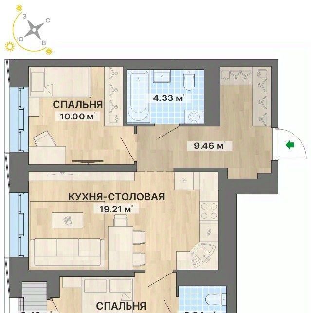 квартира г Екатеринбург Уралмаш ЖК «Северное сияние» жилрайон фото 1