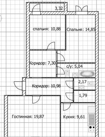 квартира г Уфа р-н Кировский ул Степана Кувыкина фото 22