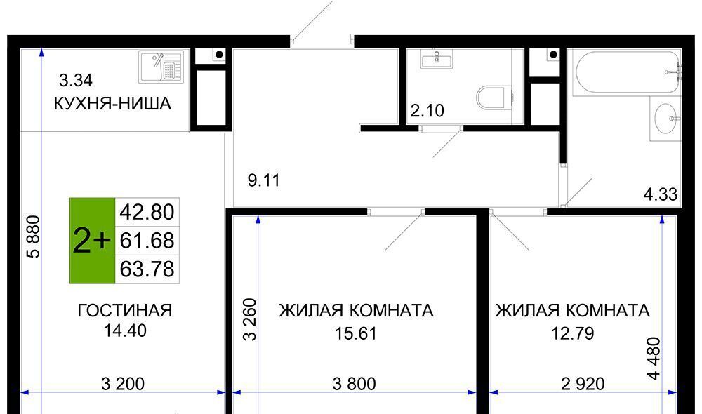 квартира г Краснодар р-н Центральный фото 1