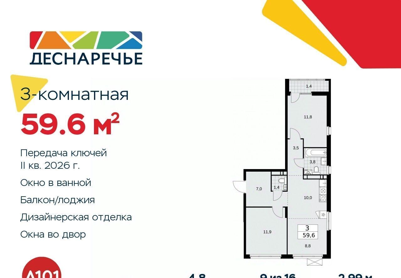 квартира г Москва п Десеновское метро Бунинская аллея Деснаречье жилой комплекс фото 1