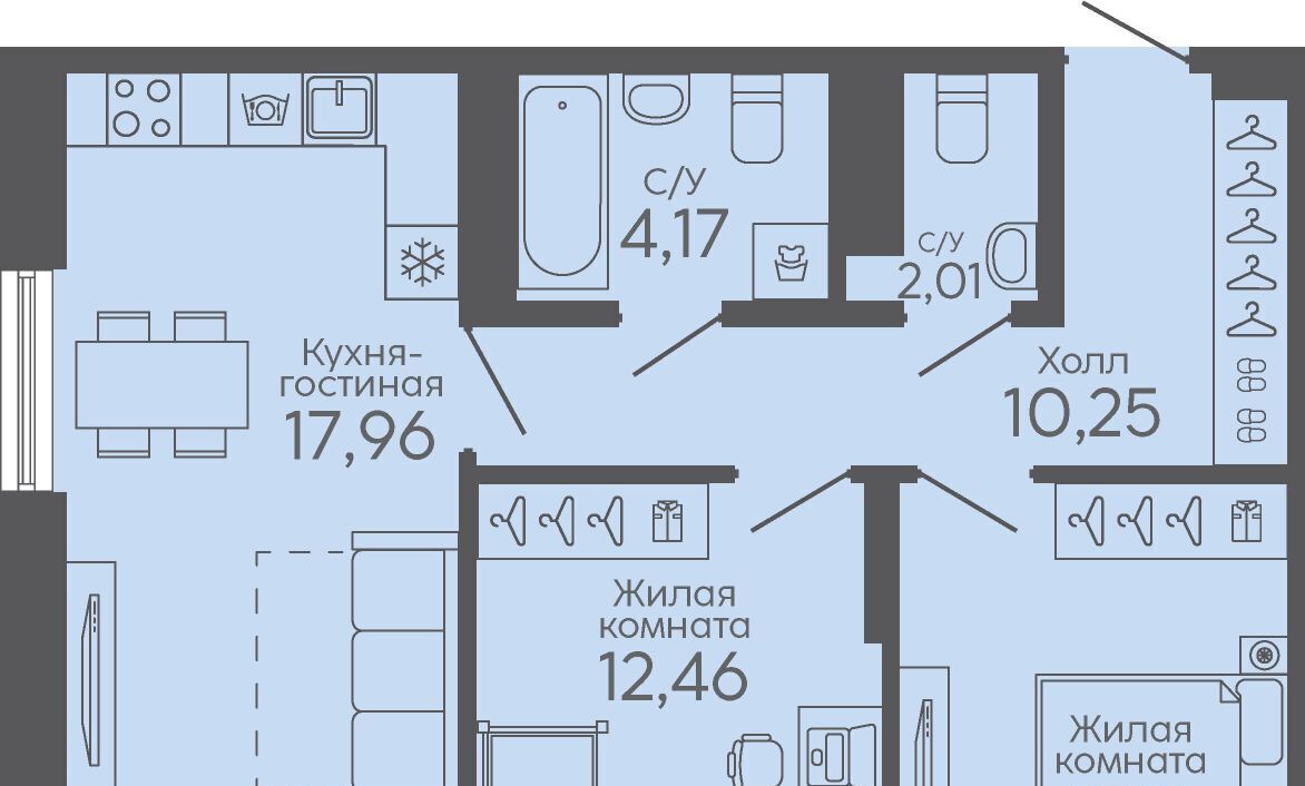 квартира г Екатеринбург микрорайон Новокольцовский Ботаническая фото 1