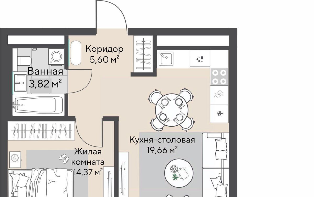 квартира г Екатеринбург Эльмаш ЖК Изумрудный Бор Проспект Космонавтов, жилрайон фото 3