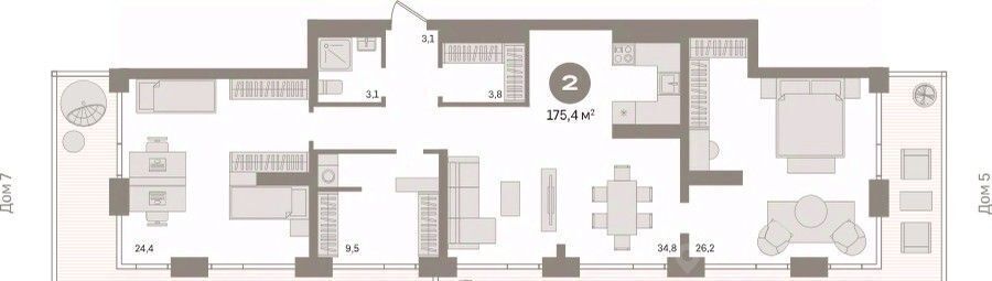 квартира г Новосибирск р-н Октябрьский ул Декабристов 107/6 фото 1