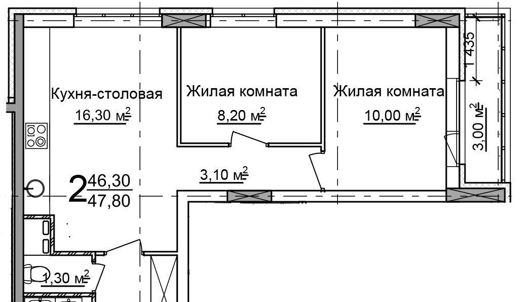 квартира г Нижний Новгород Парк культуры 52-й кв-л фото 1